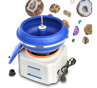 Electric Vibratory Tumbler, 12-Inch Bowl Polishing Machine for Rust Removal, Engine Cleaning, and Bolt De-Rusting