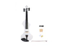 Electric Violin 4/4 Full Size Violin 4/4 Fiddle Strings Violin Player Beginner Mute Preamp Bridge Bow Case SET
