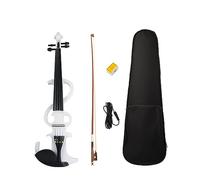 Electric Violin 4/4 Full Size White Solid Wood Violin W/Case Violin Bow Audio Cable Maple Bridge