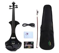 Electric Violin 4/4 Hand Made Ebony Fittings Full Size Violin Case Bow