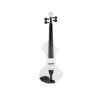 Electric Violin 4/4 Matte White Full Size Solid Wood Electronic Violin Set W/Bow Case Tuner Bridge Violin Strings