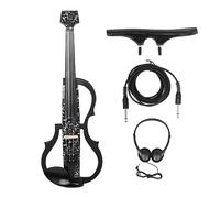 Electric Violin 4/4 Technology Snowflake Carbon Fiber Professional Advanced Electric Violin Shoulder Headphones