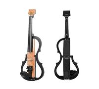 Electric Violin Full Size 4/4 For Beginners Teens Carbon Fiber Mute Violin With Shoulder Rest Earphones