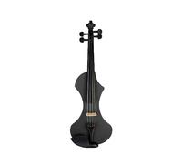 Electric Violin Hand Carved Solid Wood Violin 4/4 Full Size Violin With Carrying Case Brazilwood Bow Audio Cable (Color : Bk SET)
