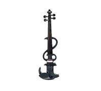 Electric Violin Right Handed 4/4 Size Electric Mute Violin Fiddle Accessories W/4/4 Violin Bow Fiddle Bridge Violin Case (Color : Bk)