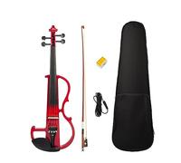 Electric Violin Set Selected Solid Wood Hollow Body Violin W/Brazilwood Bow Audio Cable Violin Carrying Case