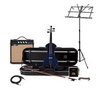 Electric Violin with Effects by Gear4music Navy Blue Amp Pack