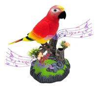 Electric Voice Parrot - Talking Electronic Bird, Realistic Parrot Motion Sensor, Chirping Toy | Interactive Figurine For Kids Boys Girls Adults Home Desk Room Den Office, 1*Set