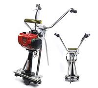 Electric Wacker Plate Compactor Air Cooling 35.8CC 10000 Times/min Screed Concrete Vibrating Tamp Beam Finisher 900W 4 Stroke Fuel Tank Capacity 0.65L Exciting Force 260Kg