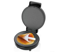 Electric Waffle Cone Maker 1000W Double Sided Non-Stick Coating for Ice Cream Cones and Breakfast Crepes