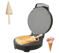 Electric Waffle Cone Maker, 1000W Ice Cream Cone Machine with Nonstick Coating & Double-Sided Heating for Egg Rolls and Desserts, Perfect for Home and Shops