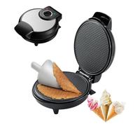 Electric Waffle Cone Maker Machine 1200W, Ice Cream Cone Maker, 3 Mins Heating, Non Stick Egg Roll Waffle Cone Machine for Ice Cream Cones, Breakfast Crepes, Home, Bakeries