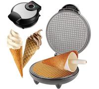 Electric Waffle Cone Maker Machine, Double Side Heating, Non-Stick Stainless Steel Mould, Biscuit Ice Cream Egg Rolls Dessert Baking Pan Kitchen Bakeware Tools