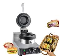 Electric Waffle Maker 1200W, Nonstick Hamburger and Panini Press, Adjustable Temperature 50-300℃, Ideal for Commercial Use