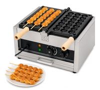 Electric Waffle Maker, 1400W Bubble Waffle Machine, 180° Flip, 50-300°C Temperature Control, 0-5 Min Timer, Non-Stick Plates for Cafes and Bakeries