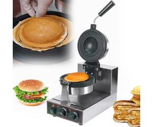 Electric Waffle Maker, Burger Waffle Maker Nonstick Hamburger Press Making Machine, Panini Press Burger Machine 50-300℃ Temperature Control Double-Sided Heating 5 Minutes Timer Waffles Baker Machine,A