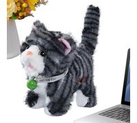 Electric Walking Cat,Realistic Interactive with Sound 17cm | Electric Plush Toy Singing Cat - for Boys Girls Preschoolers Children Pet Lovers Christmas Birthday New Year