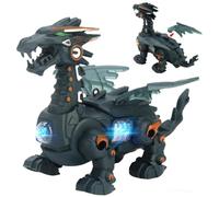 Electric Walking Dinosaur Toys,Realistic Mechanical Dinosaur with Light and Sound Effects,Interactive Tethered Robot Dinosaurs with Walking Action for Birthday Fun