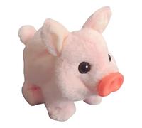 Electric Walking Pig Electronic Pet Plush Piggy Toy Piglet That Walks Wags Tail Wiggles Nose Makes Oink Sounds for Kids Toddler Cute Funny Plush Stuffed Pigs