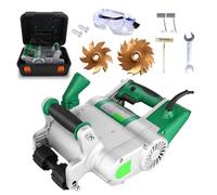 Electric Wall Chaser, Concrete Groove Cutter with 25mm & 35mm Blades, Non-Slip Handles, for Brick, Cinder Block, Includes Case