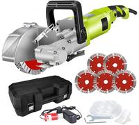 Electric Wall Chaser Cutting Machine - 6000r/min Adjustable Depth Width Concrete Marble Slotting Tool