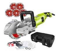 Electric Wall Chaser with Dust Extractor - High Power Concrete Cutting Tool for Efficient Groove Making in Construction
