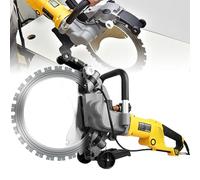 Electric Wall Cutting Saw, 5000W Brushless Concrete Ring Saw, 90° No-Dead-Angle Grooving Cutter for Stone and Iron, Slotter Tool