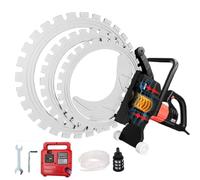 Electric Wall Cutting Saw, 8900W Grooving Machine with Water Cooling System, Multi-Angle for Granite, Marble, Concrete, Stone, and Brick