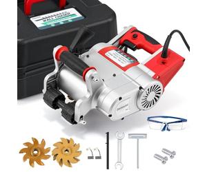 Electric Wall Groove Cutting Machine with Adjustable Design and Efficient Anti Self-Locking Switch for Brick and Foam Block Slotting