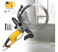 Electric Wall Grooving Cutting Machine, Professional Wall Saw, 90° No-Dead-Angle Cutting for Granite, Brick, Marble, Concrete, Pure Copper Motor