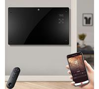 Electric Wall Heater Glass Panel Heater Radiator Slim 2000W Electrical Convection Heating WiFi Smart Heater, Adjustable 3 Heat Settings with Thermostat, Energy Efficient, Wall Mounted Or Free Standing