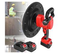 Electric Wall Plastering Machine, 1680W High Power, 6 Speed Adjustable (0-2000 R/min), Dual Battery for Continuous Plastering and Polishing
