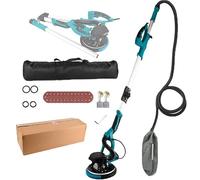 Electric Wall Sander, 1390W, Foldable Design with 73cm Extension Rod, LED Light, 6-Gear Variable Speed, 90° Head Rotation