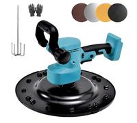 Electric Wall Smoothing Machine, Cordless Handheld Dry Wall Sander, Battery Powered Wall Mortar Polishing Machine with 3 Smoothing Discs & 4 Sanding Papers, 6 Variable Speed (Tool Only)