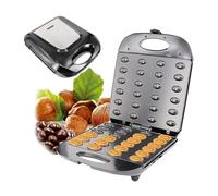 Electric Walnut Cookie Maker - 1400W Non-Stick Nut Cake Maker with Indicator Light for Homemade Dried Fruits