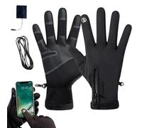 Electric Warming Gloves, Breathable Full Finger Liners, Rapid Heating with Three Level Control, Insulated Weather Protection Gear, Coldproof Handwear with Flexible Fit for Mountain Camping