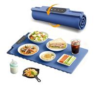 Electric Warming Tray, Rollable for Portability, Silicone Nano Material, Full-Surface Heating, Dimensions 65 * 38 * 1Cm, Suitable for Daily Household Use and Gatherings with Friends