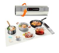 Electric Warming Tray with 7 Heat Settings 60-120℃, Silicone Heating Mat for Food, Rollable & Portable Food Warmer 65 * 43cm, 4 Hours Auto-Off