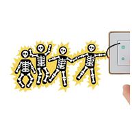 Electric Warning Sign - LED Light Protection Warning Sign, Battery Operated Hazard Warning Sign, High Security Electric Warning Sign for Workplace, Construction Sites, Industrial Areas, Emergency Use
