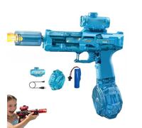 Electric Water Blaster with LED Light and Sound,26FT Powerful Automatic Water Pistol Blaster Toys,Electric Water Gun Large Capacity High Powered Squirt,Long Range Electric Water Gun for Summer (Blue)