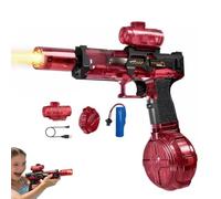 Electric Water Blaster with LED Light and Sound,26FT Powerful Automatic Water Pistol Blaster Toys,Electric Water Gun Large Capacity High Powered Squirt,Long Range Electric Water Gun for Summer (Red)