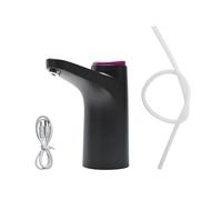 Electric Water Bottle Pump, Automatic USB Charging Water Dispenser With Tap 5 Gallon Bottle Pump Dispenser - Universal Fits Most Bottles for Home Kitchen Camping Travel(Black)