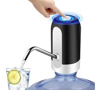 Electric Water Bottle Pump, USB Charging Automatic Drinking Water Dispenser, 30 Days Battery Life, Portable Water Bottle Switch for Universal 2-5 Gallon Bottle, For Home, Office, Travel, Camping,Black