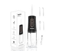 Electric Water Flosser for Teeth, 350ML Portable Water Flosser Cordless, 6 Jet Tips 360 ° Rotation Deep Clean, Oral Irrigator with 5 Modes IPX7 Waterproof, USB Rechargeable for Home and Travel