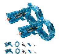 Electric Water Gun, 2026 Long Range Automatic Water Gun Pistols, Automatic Water Suction Water Squirt for Kids Adults Outdoor Beach Pool Backyard Fun, Large Capacity with Flashing LED Light (2 pcs)