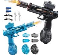Electric Water Gun 2Pcs, Automatic Watergun High Powered Battery Water Pistol 320CC Aqua Blaster, Long Range Water Sprayer Squirt Guns For Kid Adult, Summer Pool Beach Party Toys Gifts