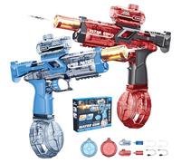 Electric Water Gun, 2Pcs-Water Pistols,2026 Extra Large Version,500ml Water Tank,LED Flash Effect & Simulated Recoil,26ft Range,Summer Gift for Adults, Teens & Kids(Red+Blue)