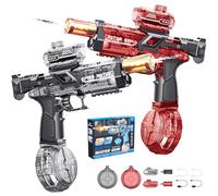 Electric Water Gun, 2Pcs-Water Pistols,2026 Extra Large Version,500ml Water Tank,LED Flash Effect & Simulated Recoil,26ft Range,Summer Gift for Adults, Teens & Kids(Black+Red)