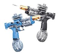 Electric Water Gun, 2Pcs-Water Pistols,2026 Extra Large Version,500ml Water Tank,Muzzle Flash Effect & Simulated Recoil,26ft Range,Summer Gift for Adults, Teens & Kids (Black+Blue)