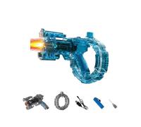 Electric Water Gun Automatic Squirt Blaster with LED Light Long Range High Power Continuous Fire Large Capacity Transparent Realistic for Summer Outdoor Backyard Pool Party Beach(Blue)